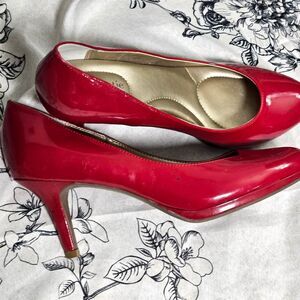 Kelly & Katie Women's Red Patented Leather Gorgeous High Heels Pumps 9.5